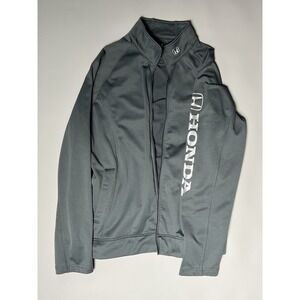 Elevate Honda New Sion Men's Full-Zip Fleece Track Jacket Gray 2XL